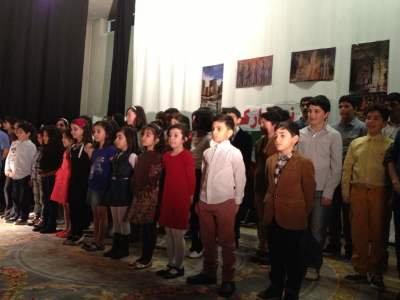 National Anthem by Hadaf School students